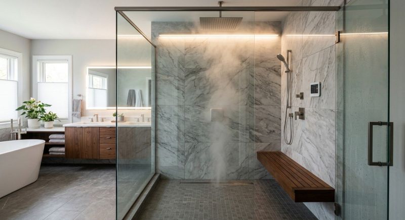 Granite Shower Installation in Worcester County, MA